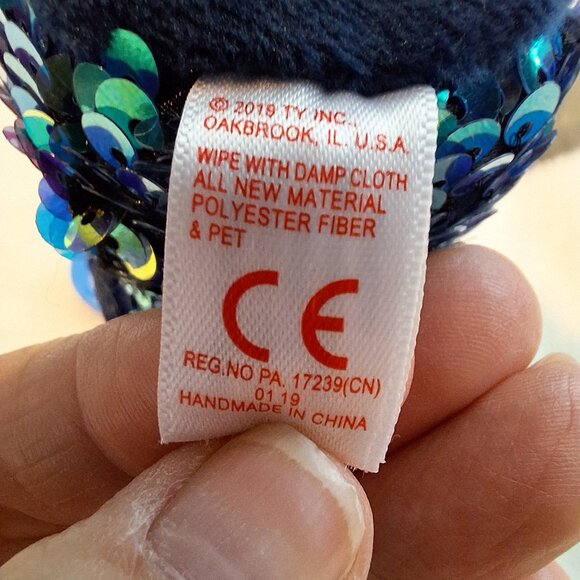 2019 TY Flippables Sequin‎ PAYTON Penguin Beanie Boo Key Clip Plush Limited NWT - Picture 6 of 6